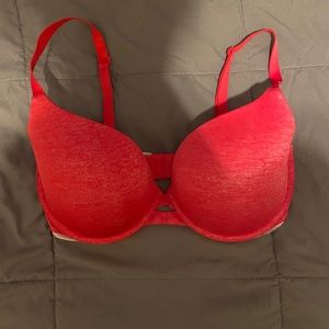 VS 36DDD “padded perfect coverage” red bra